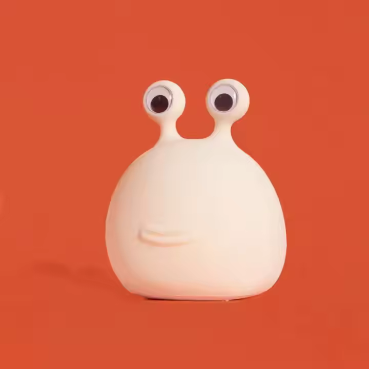 Lámpara De Noche Rechargeable USB Con Control Táctil Y Tiempo De Slug Lindo Y Suave Para Decoración Del Dormitorio Luz Suave Para Dormir - 1