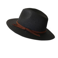 Sombrero De Paja Panamá Ancho Para Hombres Y Mujeres Protección Solar Verano Playa Sombrero De Paja UPF Con Protección UV - details 18