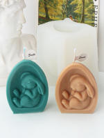 Molde De Cera De Conejo De Pascua En Forma De Huevo Medio De Silicona Alimentaria Para Hacer Sabanas Y Velas Regalo Para Manualidades - details 6