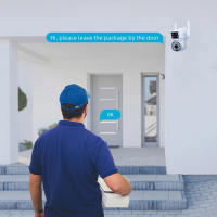 Cámara De Seguridad IP Wifi Exterior 360 Grados Grabación De Video Sin Cable Protección Para El Hogar Con Visión Nocturna Y Alarma Local - details 1