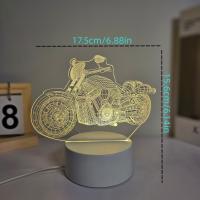 Lámpara De Noche 3D De Motocicleta Decoración Para Escritorio Y Trabajo Luz Cálida Fuente De Alimentación USB Para Sala De Estar - details 4