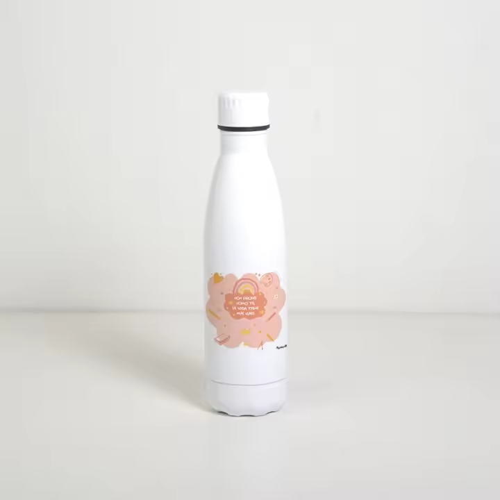 YOSIQUESE Botella especial para mi profesora | Modelo: 'Con profes como tú, la vida tiene más clase' | Productos y regalos solidarios hechos por personas con discapacidad - 1