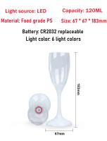 Tazas LED Multicolor Automáticas Para Fiesta Decoración De Navidad Copas De Bebida Para Whisky Vino Y Cerveza Tamaño Standard - details 3