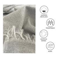 Colcha Multiusos para Sofas Lisa Cubre Sofá y Cama Manta Foulard Decorativa de 50% Algodón y 50% Poliéster Suave y Transpirable Perfecta para Salón y Dormitorio - details 2