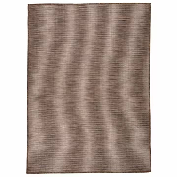 vidaXL Alfombra de exterior de tejido plano marrón 200x280 cm - 1