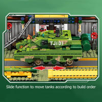 SEMBO 950pcs Kit De Bloques De Construcción Para Tanque Principal Fábrica De Asamblea Serie Militar Modelo De Coche Juguetes Para Niños Regalo De Cumpleaños - details 4