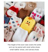 Calcetines De Terciopelo Coral Para Mujer Calcetines Gruesos De Otoño E Invierno Con Estilo De Dibujos Animados Suaves Y Elásticos Para Niños Y Niñas - details 4