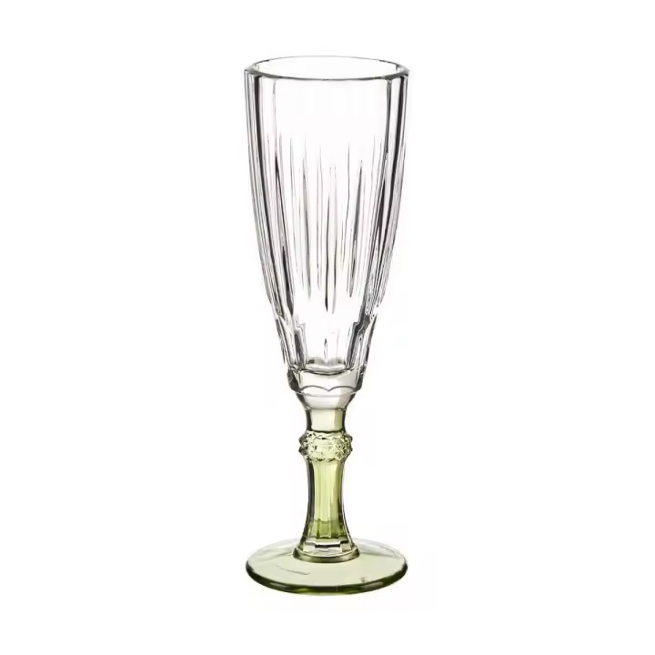 Copa de champán Vivalto Exotic Verde Cristal 170 ml (6 Unidades) - 1
