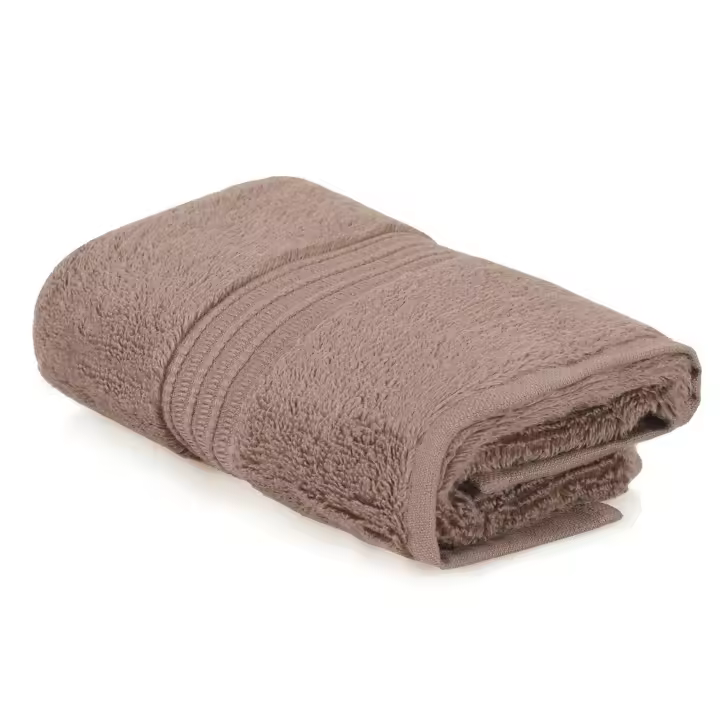 Wellhome - Toalla de Cortesía Marrón Oscuro - 100% ALGODÓN - 450 Gr/m² - 30 X 50 Cm | Suave y Absorbente - 1