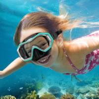 Máscara De Snorkel Para Niños Con 3 Ventanas Visión Amplia HD Ajustable Para Natación Y Escuba Diving Para Jóvenes Y Niños - details 0
