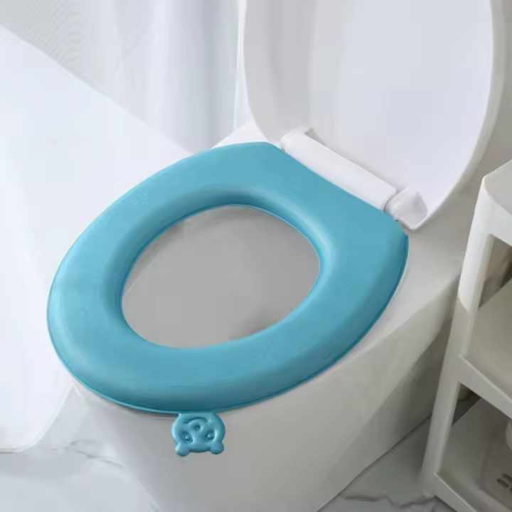 Cubierta De Inodoro Universal EVA Impermeable Con Asa Para Todas Las Estaciones Matriz De Baño Lavable Y Antideslizante - 1