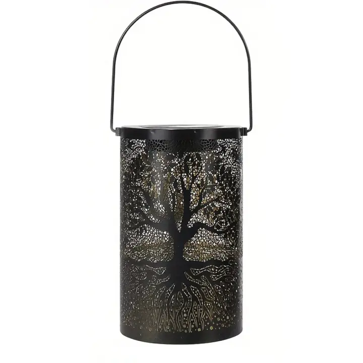 Lámpara Solar Colgante Vintage De Metal Impermeable Para Exterior Decorativa De Árbol Para Jardín Y Césped Con Luz LED - 1