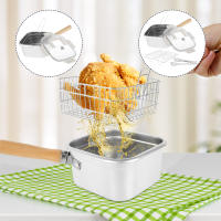 Olla Para Freír Acero Inoxidable Con Asa Y Cesta Multifuncional Pote De Freír Cuadrado Portátil Sartén Para Cocinar - details 0