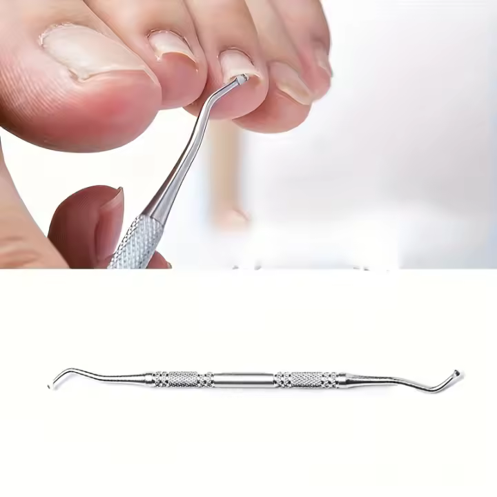 Kit Profesional De Uñas Con Acrisio Y Lijador De Acero Inoxidable Herramientas De Pedicura Seguras Para Aliviar El Dolor Incluye Archeador Y Levantador - 1