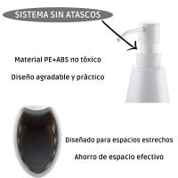 Dispensador de jabón líquido para Cocina y baño con portaestropajo y Estropajo de Cocina Incluido. Dosificador de jabón Blanco Cocina y Baño - details 4