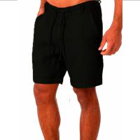 Mov Men's Linen Shorts Cotton Beach Shorts Solid Loose Summer Fashion Men's Shorts - details 7