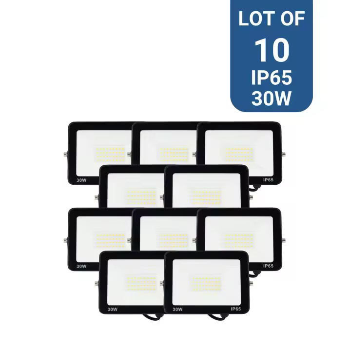 Barcelona LED Pack x 10 proyector LED exterior 30W - 95lm/W - IP65 - 1