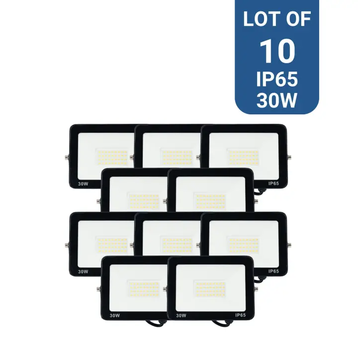 Barcelona LED Pack x 10 proyector LED exterior 30W - 95lm/W - IP65 - 1