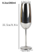 Vaso De Champán De Acero Inoxidable 304 260ml Pack De 2/4 Para Restaurante KTV Y Salón Creativo Lujo Europeo Vaso Largo Para Vino - details 10