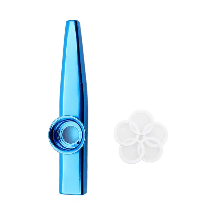 Kazoo De Metal Instrumento Musical Flauta Diáfragma Para Compañero Ideal Para Guitarra - 1