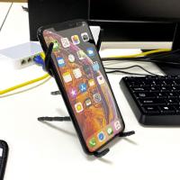 Soporte portátil de araña flexible para teléfonos móviles, soporte para iPod iPhone 4/4S/5/5S/6, Samsung Galaxy, Android, MP4, Dos pinzas (Negro) - details 3