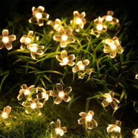 Luces De Cadena Solar De Paloma 100LED/50LED/20LED 8 Modos Exterior Navidad Jardín Fiesta Decoración Luz De Flores De Cerezo - details 24