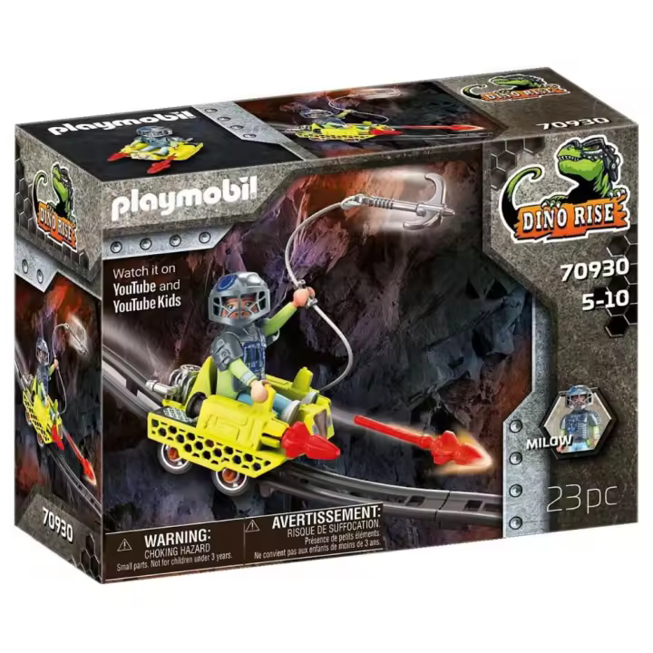 Playmobil mina cruiser Dino Rise (70930) figura con vehículo ferroviario - 1