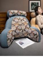 Cojín De Soporte Lumbar Retro Grande Para Sofa Y Cama Protección De La Espalda Para Sala De Estar Y Oficina Almohada Desmontable De Poliéster Y Algodón Con Estampado - details 0