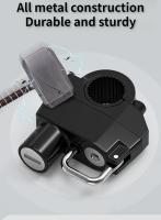 Cerradura De Anillo De Fijación Para Casco De Motocicleta Universal 22-28mm Anti-Robo Para Bicicletas Moto Scooters Casco Fixing Ring Black - details 3