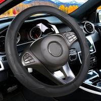 Cubierta De Volante Deportiva De PU Sin Riel Para Coche Universal Adecuada Para Interiores De Coche De 15 Pulgadas En Negro - details 15