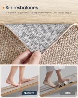 Alfombra Antideslizante de Yute Sintético 80x200 cm, Lavable a Máquina, para Salón, Dormitorio y Comedor, Color Marrón Camello - details 5