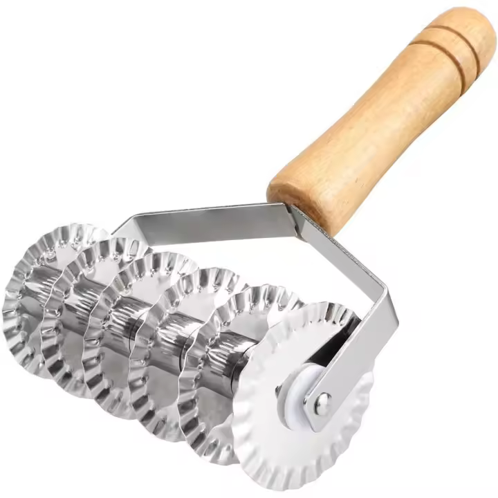 Cortador de masa de rejilla de Maple inoxidable para Feos, cortador de masa de rejilla para espaguetis, 8x4,5 pulgadas - 1
