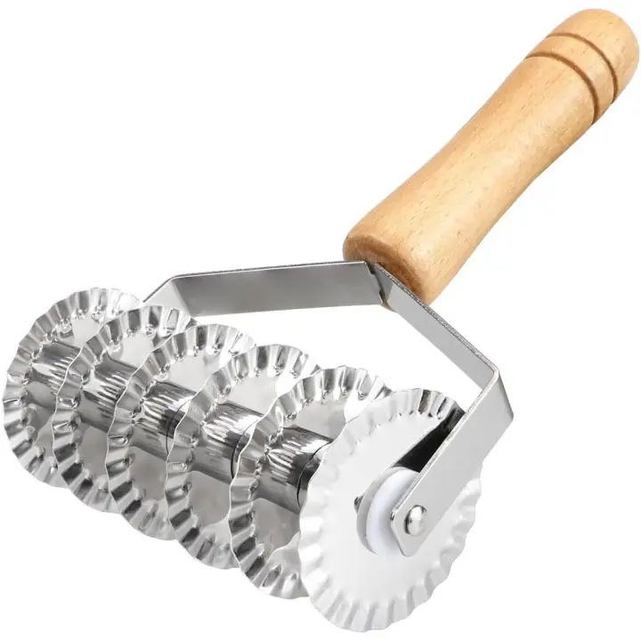 Cortador de masa de rejilla de Maple inoxidable para Feos, cortador de masa de rejilla para espaguetis, 8x4,5 pulgadas - 1