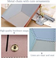 Cartera con cremallera para mujer, bolso pequeño con botón de metal a presión, cartera de cuero para mujer con monedero, carteras plegables multifunción para mujer, cartera con tarjetero-Black Friday-regalo de Navidad - details 1