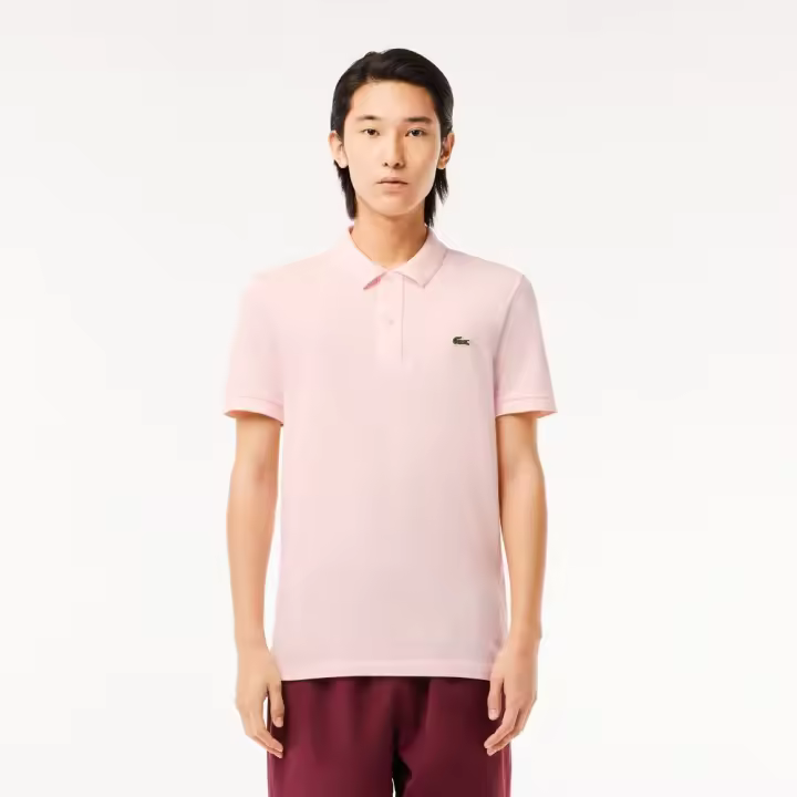 Polo Rosa Claro Lacoste L.12.12 Slim Fit en Petit Piqué - 1