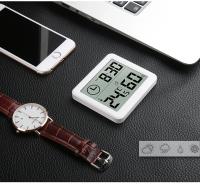 Reloj De Mesa Digital Con Temperatura Y Humedad Pantalla Grande Batería Operada Para Decoración De Oficina Cocina Hogar - details 0