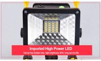 Lámpara De Trabajo Portátil LED Recargable Impermeable Con Luz De BÚsqueda Potente Para Camping Y Exterior Batería Incluida - details 5