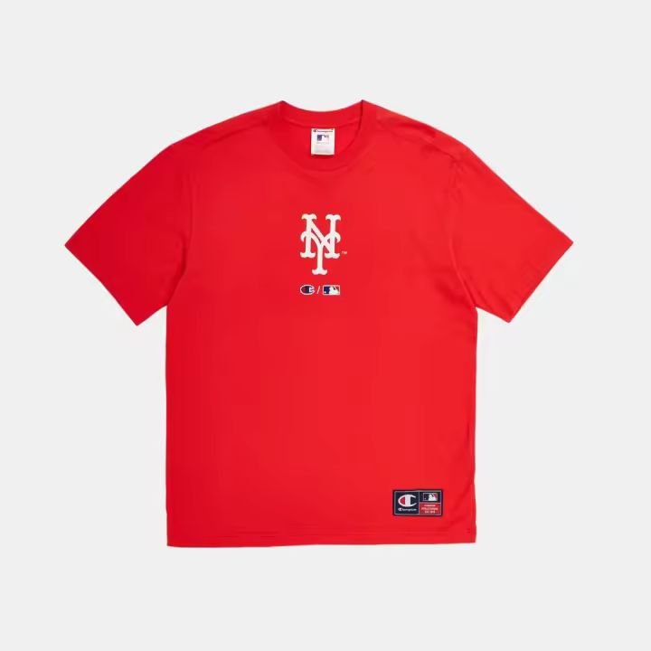 Champion Crewneck RS032 T-Shirt New York Mets Red Camisetas Champion 8846884798806 8058132684768 - 1