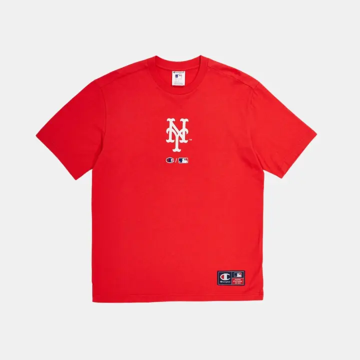Champion Crewneck RS032 T-Shirt New York Mets Red Camisetas Champion 8846884798806 8058132684768 - 1