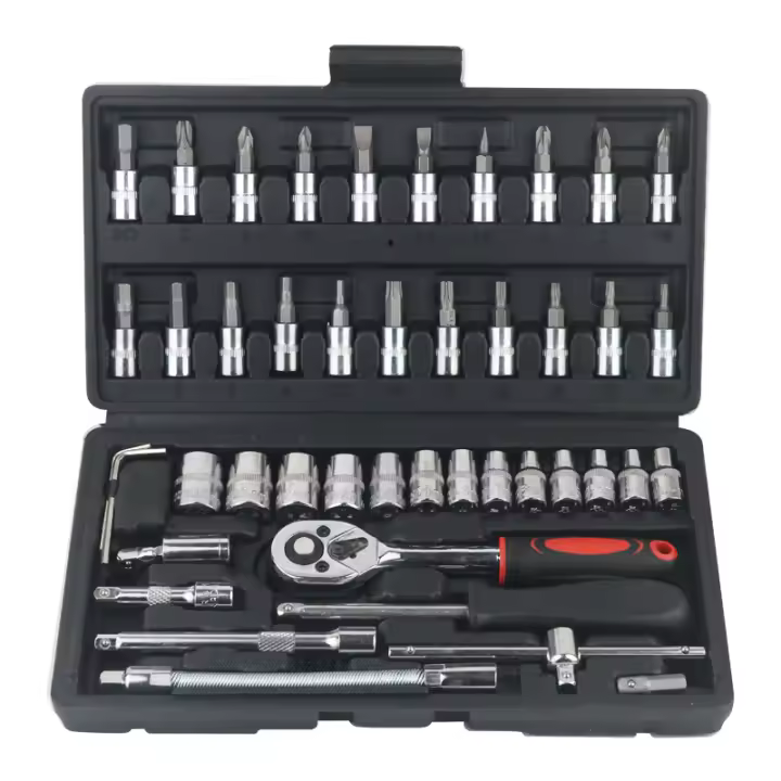 Juego de Herramientas para Reparación de Autos Combo de Taladro y Enchufe 53/46 PCS - 1