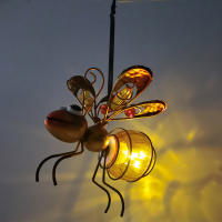 Lámpara De Insectos Voladores Solar Colgante Estatua De Metal Para Jardín Fuente De Luz Exterior Adorno Para Porche Y Jardín - details 4
