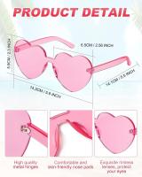 Gafas De Forma Corazón Sin Montura Para Niñas Estilo Princesa Para Fotobooth Tangas Transparentes De Colores Caramelo Para Fiestas Favoritos - details 4