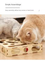 Juguete Para Gatos Rueda Giratoria Y Ratón De Pelota Juego De Puzzle Con Palillo Telescopio Almohadilla De Arañado Self Hi Leaker Para Sofocación - details 4