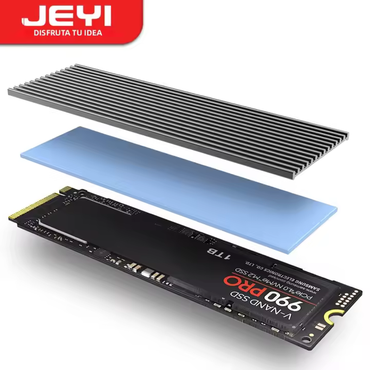 JEYI M.2 SSD Disipador De Calor Aluminio PS5 Radiador Para SSD NVME NGFF M2 2280 PCI-E Con Almohadilla Térmica De Silicona - 1