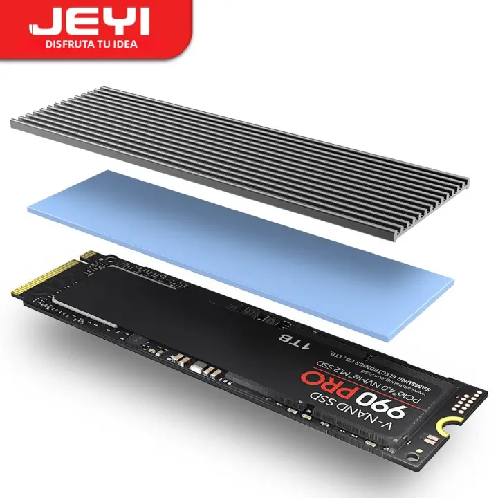 JEYI M.2 SSD Disipador De Calor Aluminio PS5 Radiador Para SSD NVME NGFF M2 2280 PCI-E Con Almohadilla Térmica De Silicona - 1