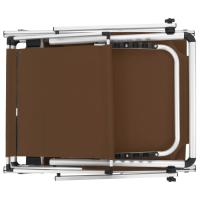 vidaXL Tumbonas plegables con techo 2 uds aluminio y textilene Sillas de Exterior Ideal para jardín, playa, piscina, terraza Tumbona Piscina Tumbonas Playa Tumbonas Jardín Exterior - details 4