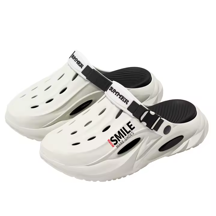 Zapatillas De Hombre Para Playa Y Exterior Antideslizantes Cómodas Con Funda Superior De Inyección Material EVA Sin Tacón - 1