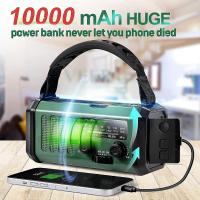 Solar Power Emergency Hand Crank Radio AM FM Weather Radio, SOS, 3 Modes ,Reading Lamp - details 0