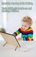Juguetes Educativos Para Niños Tablero De Color Y Número De Madera Con Bolígrafo Magnético Y Laberinto Juego De Resolución De Problemas De Edad Temprana Regalos - details 2