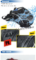 Bolsa De Motocicleta Fashion Con Pierna Bajada Hipo Fanny Pack Impermeable Para Exterior Casual Negro Material Oxford 1680D - details 2